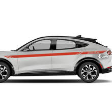 Paar Ford Mustang MACH-E MACH E Front Fender Top Line Stripes Seitentüraufkleber Vinylaufkleber
 3