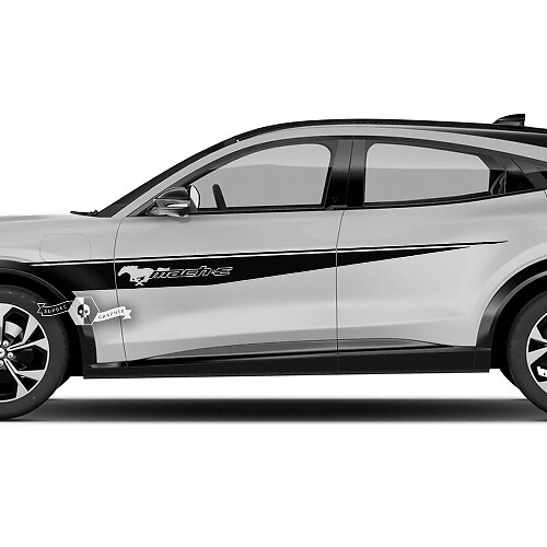 Paar Ford Mustang MACH-E MACH E Frontfender Top Line Streifen Seitentür Logo Aufkleber Vinylaufkleber
