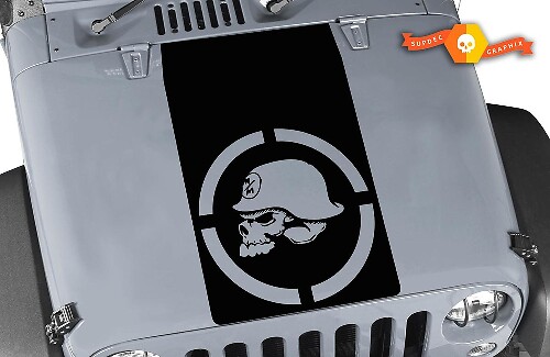 Metal Mulisha Schädel Blackout Motorhauben Vinyl-Aufkleber für Jeep Wrangler