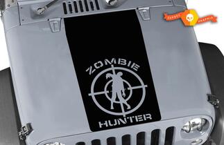 Jeep Wrangler Blackout Zombie Hunter Aim Hood Vinyl-Aufkleber TJ LJ JK Unlimited