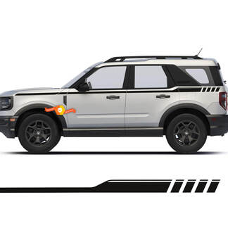 Paar 2 Ford Bronco-Seitenstreifen-Aufkleber für die oberen Türen
 1