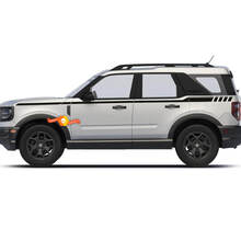 Paar 2 Ford Bronco-Seitenstreifen-Aufkleber für die oberen Türen
 2