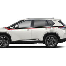 Paar Nissan Rogue Seitentür Rocker Panel Heckfender Streifen Aufkleber Aufkleber Vinyl Grafik 3 Farben
 2