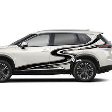 Paar Nissan Rogue Seitentür-Heckfender-Streifen, kurvenreiche Straße, Aufkleber, Vinyl-Grafik
 3