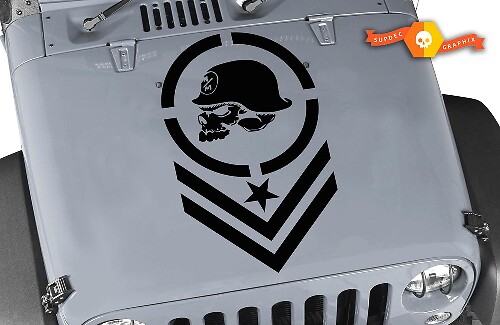 Metal Mulisha Schädel Motorhauben Vinyl-Aufkleber für Jeep Wrangler