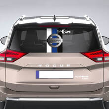 Heckscheibenaufkleber für Nissan Rogue, Vinyl-Aufkleber, grafische dreifarbige Streifen
 2