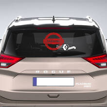 Nissan-Logo mit topografischen Linien, Fenster-Vinyl-Aufkleber, Grafik
 4