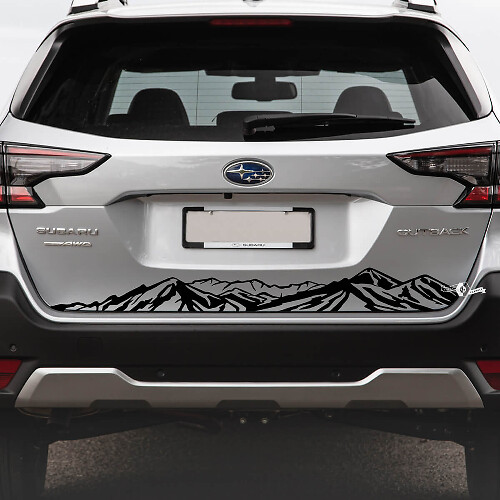 Suba Outback Rear Bumper Mountains Vinyl Sticker Aufkleber Grafik
