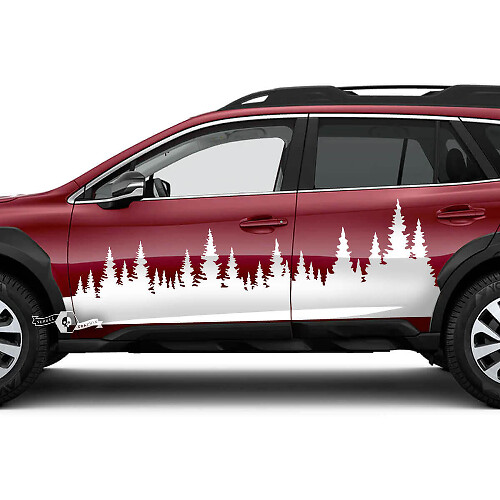 Forest Style Türseiten Vinyl-Aufkleber-Set für Subaru Outback