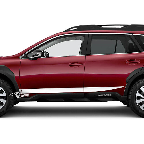 Scharfkantige Seitenstreifen Vinyl-Aufkleber-Kit für Subaru Outback_1