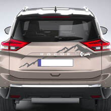 Mountains Nissan Rogue Vinyl-Aufkleber für die hintere Stoßstange
 2