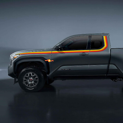 Vintage Seitenstreifen Vinyl-Aufkleber-Kit für Toyota Tacoma 2024