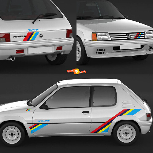 Peugeot 205 Rallye Aufkleber-Set, Vinyl-Aufkleber
