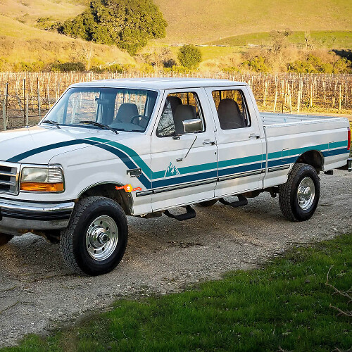 1997 Musclecar F-250 Streifen mit Bergen Aufkleber Vinyl Aufkleber
