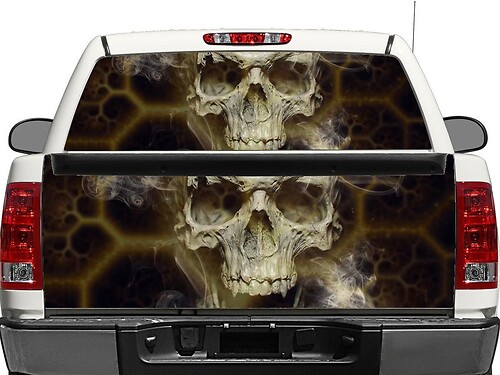 Skull Death Rear Window OR Tailgate Aufkleber Aufkleber Pick-up Truck SUV Auto
