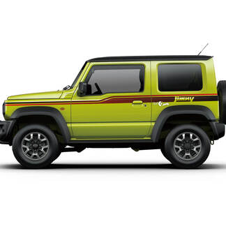 Suzuki JIMNY Side Stripes Doors Aufkleber mit Grafik und Farbverlauf
 1