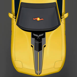 Chevrolet Corvette C5 2-Farben-Streifen mit Jake Skull-Aufklebern

