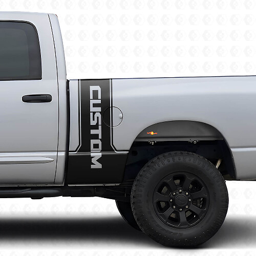 CastomLettering Vinyl-Aufkleber-Set für hinteren Seitenstreifen für Dodge Ram Power Wagon
