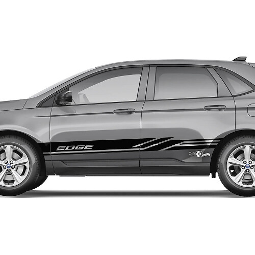 2x seitliche Ford Edge-Türen, Vinyl-Racing-Streifen, Karosserieaufkleber, Vinyl-Grafikaufkleber
