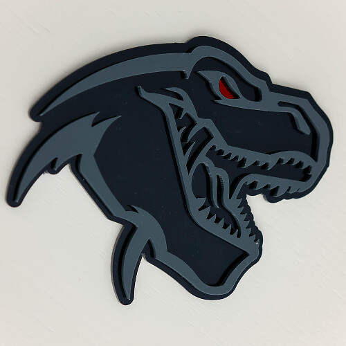 3D-Abzeichen Fender Badges Emblem TRX Dinosaurier Dodge Red Eye
