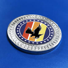 3D-Abzeichen Vintage Weißkopfseeadler Sterne Metall Aluminium Emblem 2
 2