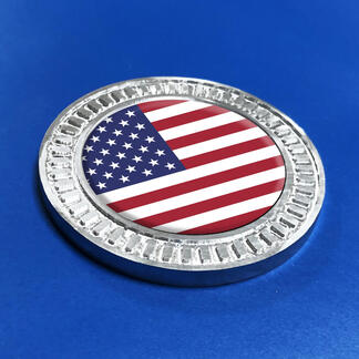 3D-Abzeichen US-Flagge aus Metall und Aluminium
