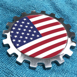 USA US-Flagge, Metall-Aluminium-Abzeichen, Emblem für Nachttischausrüstung, Aluminium
