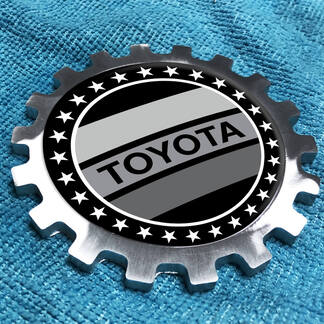 Toyota Grau Vintage Metall Aluminium Abzeichen Nachttisch Getriebe Emblem Aluminium
 1