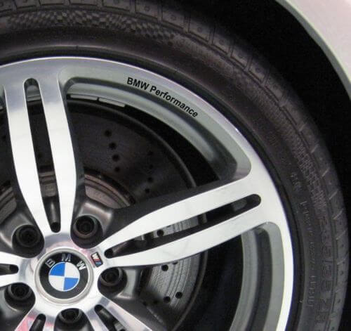 BMW Performance Felgenrand Vinyl-Aufkleberset für BMW Fahrzeuge