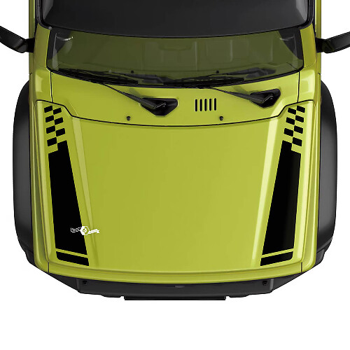 Suzuki JIMNY Motorhaubenstreifen im Schachbrettmuster Aufkleber Grafiken
