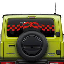 Suzuki JIMNY Heckscheibenstreifen, karierte Flagge, Aufkleber, Grafik
 2