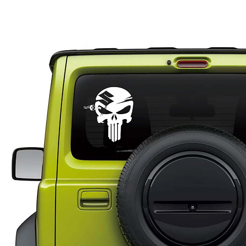 Punisher-Schädel Heckscheibenaufkleber für Suzuki Jimny
