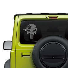 Punisher-Schädel Heckscheibenaufkleber für Suzuki Jimny_3
