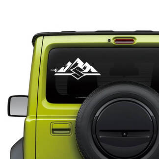 Suzuki JIMNY Heckfenster-Logo, Berge, Aufkleber, Grafik
 1