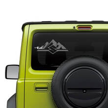 Suzuki JIMNY Heckfenster-Logo, Berge, Aufkleber, Grafik
 3