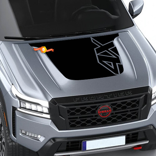 Schwarze Motorhauben-Vinylfolie für Nissan Frontier PRO-4X