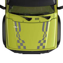 Flag Kariert Rennstreifen Motorhaubenaufkleber Dekor Für Suzuki JIMNY 3