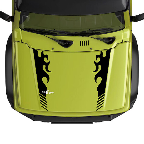 Suzuki JIMNY Hood Stripes Flame Strobe Aufkleber Aufkleber Grafik
