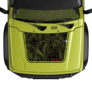 Suzuki JIMNY Hood Topografische Aufkleber-Grafik
 1