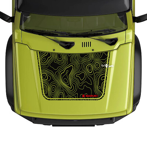 Suzuki JIMNY Hood Topografische Aufkleber-Grafik
