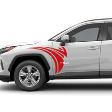 Aufkleber-Set mit Tribal-Grafiken vorne für die Seite, passend für Vinyl-Aufkleber des Toyota RAV4
 4