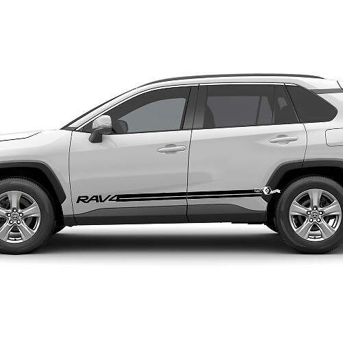 Grafikaufkleber-Set für seitliche untere Rockerplatte, passend für den Vinyl-Aufkleber des Toyota RAV4
