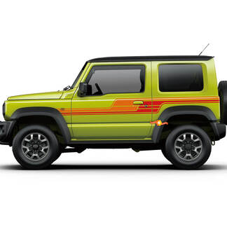 Suzuki JIMNY Vintage Retro Streifen Türen Aufkleber Aufkleber Grafiken
