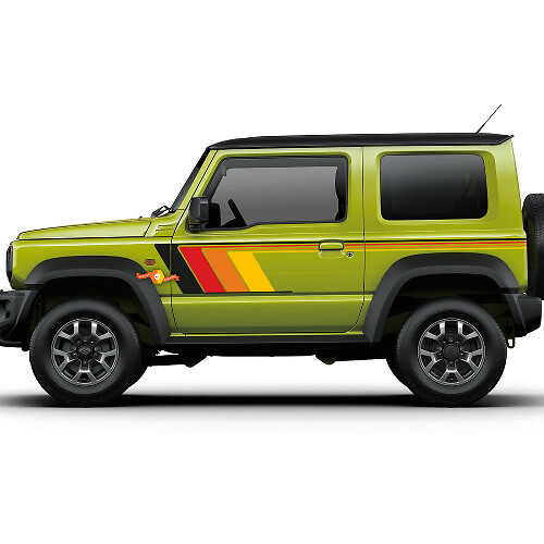 Suzuki JIMNY Vintage Retro Streifen Türen Aufkleber Aufkleber Grafiken 4
