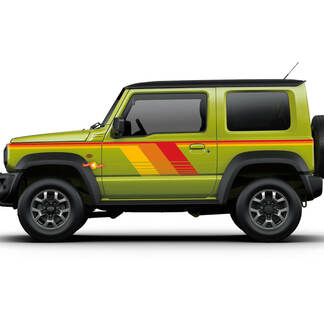 Suzuki JIMNY Vintage Retro Streifen Türen Aufkleber Aufkleber Grafiken 6
