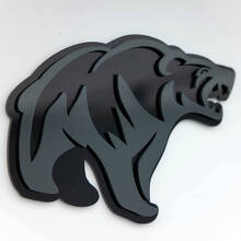 Wütender Grizzlybär 3D Kotflügelzeichen Emblem_3