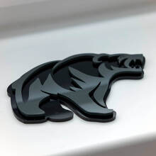 Wütender Grizzlybär 3D Kotflügelzeichen Emblem_6