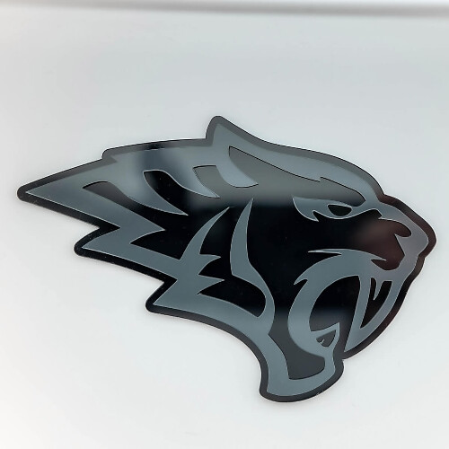 Helltiger Tiger Kopf 3D Kotflügel Abzeichen Emblem