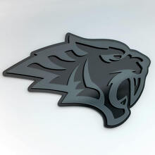 Helltiger Tiger Kopf 3D Kotflügel Abzeichen Emblem_2