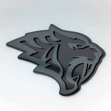 Helltiger Tiger Kopf 3D Kotflügel Abzeichen Emblem_3